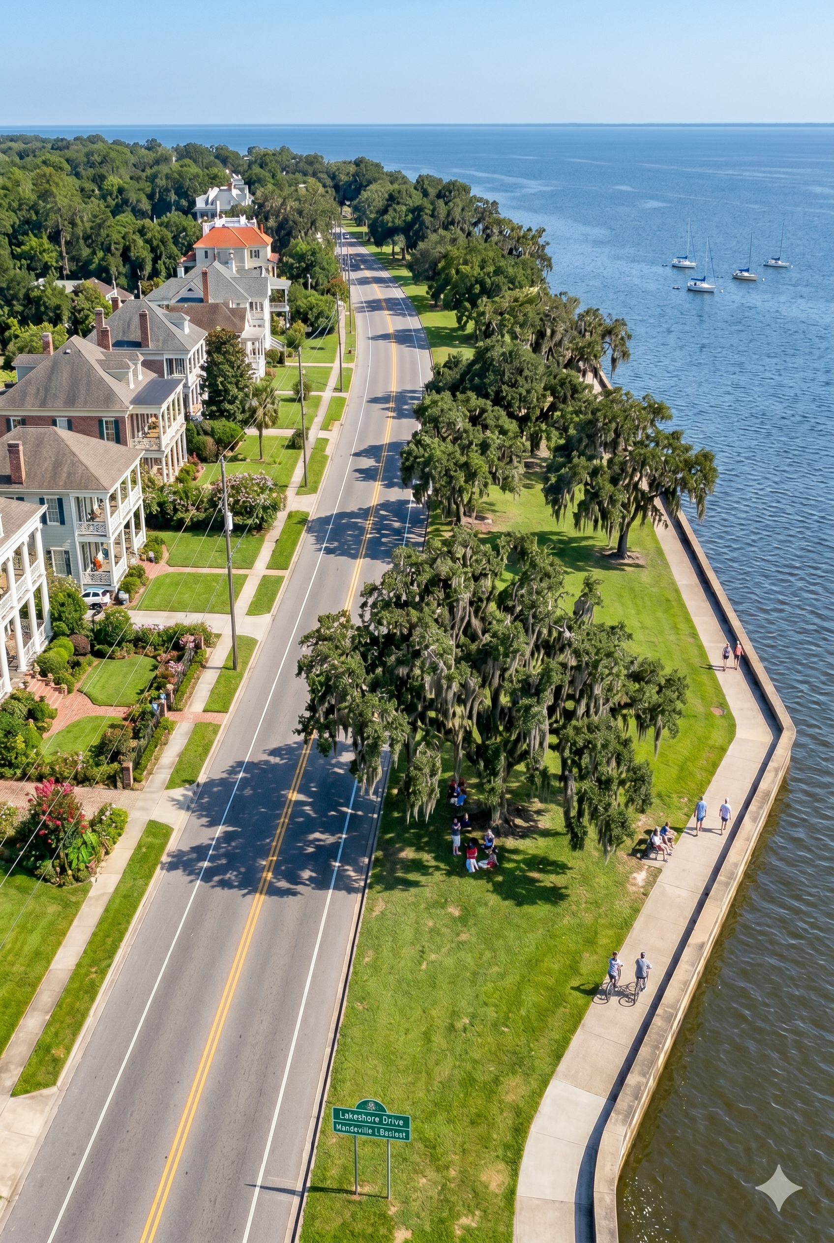 Lake Pontchartrain north shore at Mandeville, Louisiana